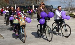 Ordu'da kadınlar '8 Mart Dünya Kadınlar Günü'nde pedal çevirdi