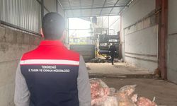 Tekirdağ'da 2 bin 800 kilogram sağlıksız hayvansal ürün imha edildi