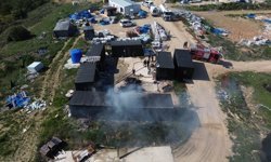 Bilecik'te şantiye deposunda çıkan yangın söndürüldü