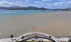 Fethiye ve Marmaris'te deniz suyunun rengi kahverengi ile turkuaza döndü