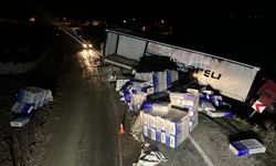 GÜNCELLEME - Çorum'da tırın devrilmesi sonucu kapanan Kırıkkale-Tokat kara yolu ulaşıma açıldı