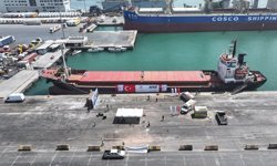 Lübnan'a insani yardım ulaştıracak '8. İyilik Gemisi' Mersin'den uğurlandı