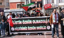 Mescid-i Aksa'nın kapalı tutulması ve İsrail'in çıkardığı idam yasası Kilis'te protesto edildi