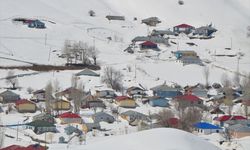 Muş'ta metrelerce karın bulunduğu köylerde yaşayanlar baharı bekliyor