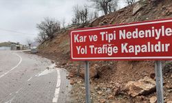 Nemrut Dağı'nda göçük nedeniyle ulaşıma kapanan yolun açılması için çalışma yürütülüyor