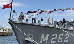 Tekirdağ'da 'TCG Enez' gemisi ziyarete açıldı