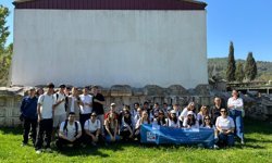 Yabancı öğretmen ve öğrenciler Stratonikeia Antik Kenti'ni gezdi