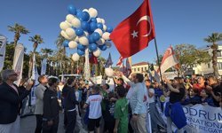 14. Bodrum Uluslararası Optimist Yarışları'nın kortej yürüyüşü yapıldı