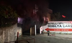 Başakşehir'de iş yerinde çıkan yangına müdahale ediliyor