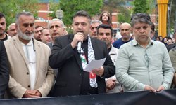 Batman'da İsrail'in Küresel Sumud Filosu'na saldırısı protesto edildi