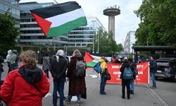 Belçika'nın İsrail'in katılımına rağmen Eurovision'dan çekilmemesi protesto edildi