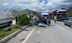 Çorum'da takla atan otomobildeki 4 kişi yaralandı
