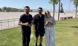 Hatay'da yamaç paraşütü atlayışında evlilik teklifi