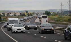 İstanbul-Tekirdağ kara yolunda bayram yoğunluğu