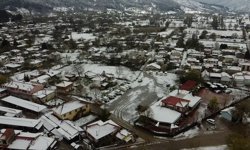 İzmir Ödemiş'te kar yağışı etkili oldu