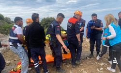 İzmir'de yüksekten düşerek mahsur kalan jandarma personeli kurtarıldı