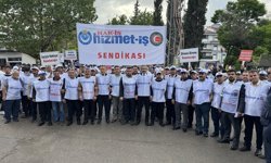 Kahramanmaraş'ın Pazarcık ilçesinde belediye işçisinin işten çıkarılması protesto edildi