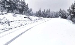 Karabük, Düzce ve Bolu'nun yüksek kesimlerinde kar yağışı etkili oldu