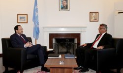 KKTC Cumhurbaşkanı Erhürman ile GKRY lideri Hristodulidis ara bölgede görüştü