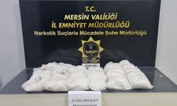 Mersin'de bir depoda 27 kilo 384 gram sentetik uyuşturucu ele geçirildi
