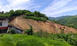 Ordu'da fındık bahçesinde heyelan meydana geldi