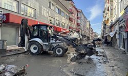 Samsun'un Havza ilçesinde selin ardından temizlik çalışmaları devam ediyor