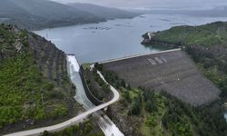 Tokat'ta yüzde 100 doluluk oranına ulaşan Almus Barajı dronla görüntülendi