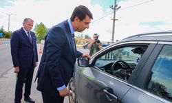 Uşak Valisi Kartal Ankara-Uşak kara yolundaki uygulama noktasını ziyaret etti