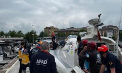 Yalova'da gemide yüksekten düşerek yaralanan personel tahliye edildi