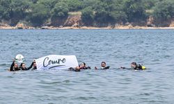 Cemre Vakfının gönüllü dalgıçları Tuzla'da deniz dibi temizliği yaptı