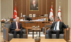 KKTC Cumhurbaşkanı Erhürman, TDT Aksakallar Konseyi Başkanı Yıldırım'ı kabul etti
