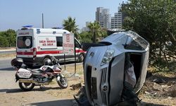 Mersin'de otomobilin devrilmesi sonucu 4 kişi yaralandı