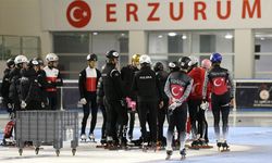 Türkiye ve Polonya'nın sürat patencileri sezon öncesi Erzurum'da ortak kampta