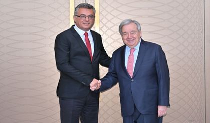 VIDEO - Erhürman, BM Genel Sekreteri Guterres'i kabul etti