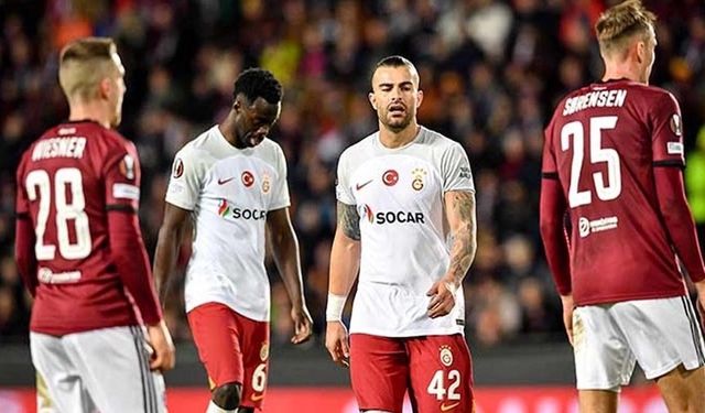 Galatasaray Sparta Prag'a deplasmanda 4-1 yenilerek Avrupa'ya veda etti