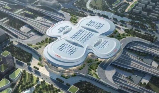 Çin'deki bir gar binası tasarımı hijyenik pede benzetildi