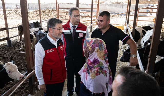 Tarım ve Orman Bakanı Yumaklı, Ayaş'ta hayvancılık işletmesini ziyaret etti: