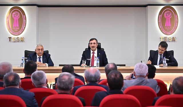 Cumhurbaşkanı Yardımcısı Yılmaz, TESK'i ziyaret etti