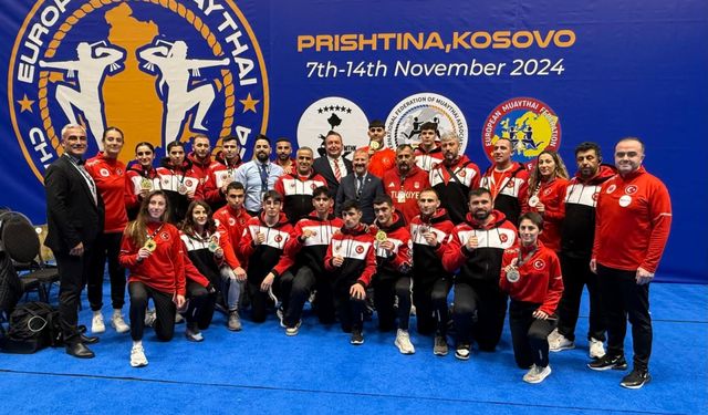 Milli muaythai sporcuları, Avrupa Şampiyonası'nda 14 madalya kazandı