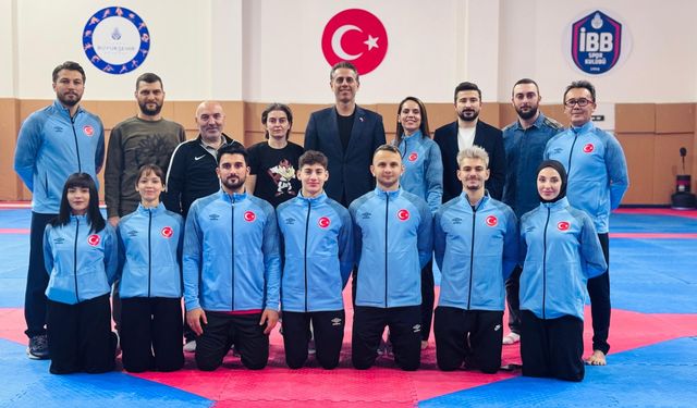 Tekvando Federasyonu Başkanı Tanrıkulu'dan Poomsae Milli Takımı'na moral ziyareti