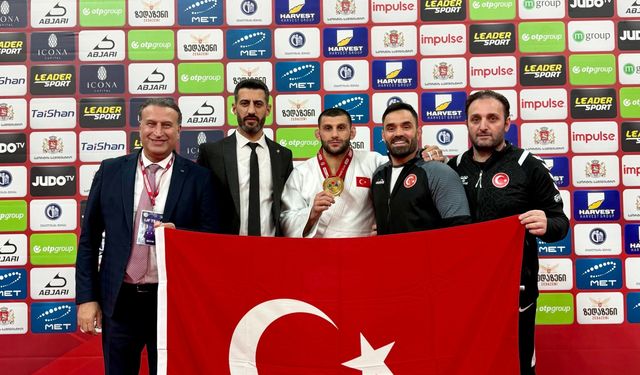 Milli judocu Vedat Albayrak, Gürcistan'da altın madalya kazandı