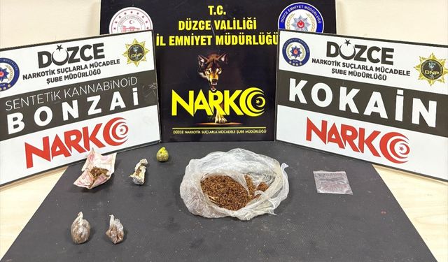 Düzce'de uyuşturucu operasyonunda 3 şüpheli yakalandı