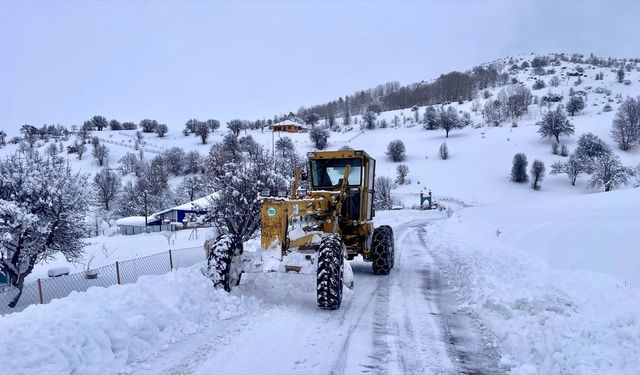 Giresun ve Gümüşhane'de 84 köy yolunda karla mücadele sürüyor
