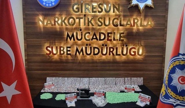 Giresun'da uyuşturucu operasyonunda yakalanan 3 şüpheli tutuklandı