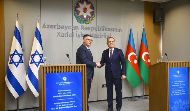 İsrail Dışişleri Bakanı Saar, Bakü'de Azerbaycan Dışişleri Bakanı Bayramov ile görüştü