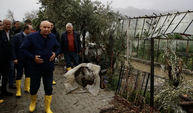 Muğla'da hortumun zarar verdiği seralarda hasar tespit çalışmaları başladı