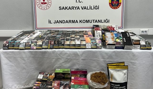 Sakarya'da 1 ton 260 kilogram kaçak tütün ele geçirildi