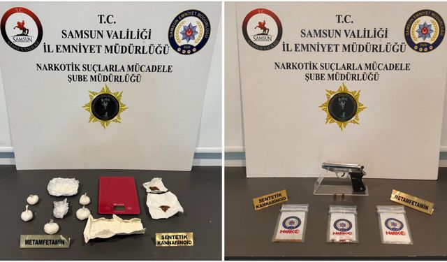 Samsun'da uyuşturucu operasyonlarında 4 zanlı yakalandı