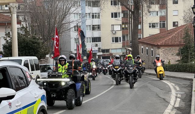 Tekirdağ'da 'Bayrağa Saygı Sürüşü' düzenlendi