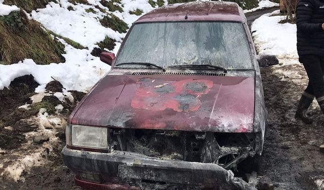 Trabzon'da seyir halindeki otomobilde çıkan yangın söndürüldü